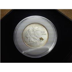 Silver Token With Placer Gold Nugget (UNC)