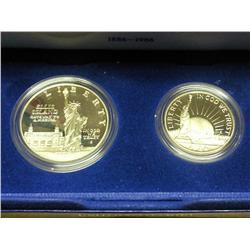 1986 Statue Of Liberty Two Coin Collection (Proof)