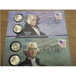 2-US Mint One Dollar FDC's (UNC)