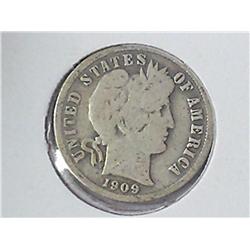 1909 Barber Dime