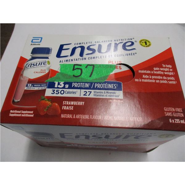 SHELF PULLS (AS IS):  ENSURE PROTEIN PLUS DRINK (6 BOTTLES X 235 ML)