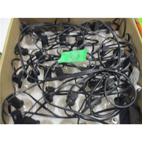 SHELF PULLS (AS IS):  SET OF STRING LIGHTS, AROMA HUMIDIFIER, LED LIGHTS