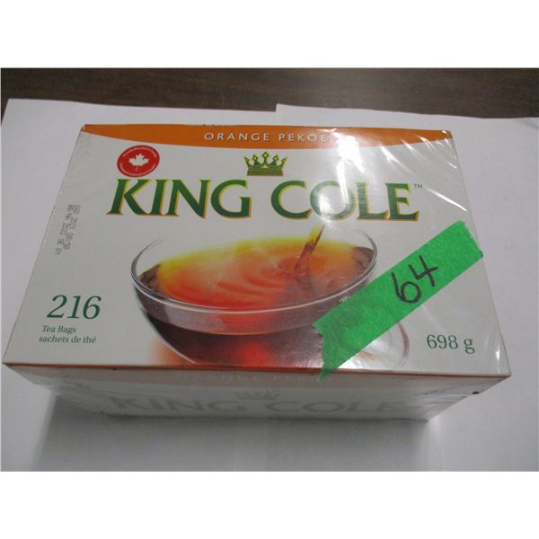 SHELF PULLS (AS IS):  KING COLE TEA BAGS (216) - BOX
