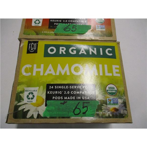 SHELF PULLS (AS IS):  BLACK TEA & CHAMOMILE TEA - 2 BOXES