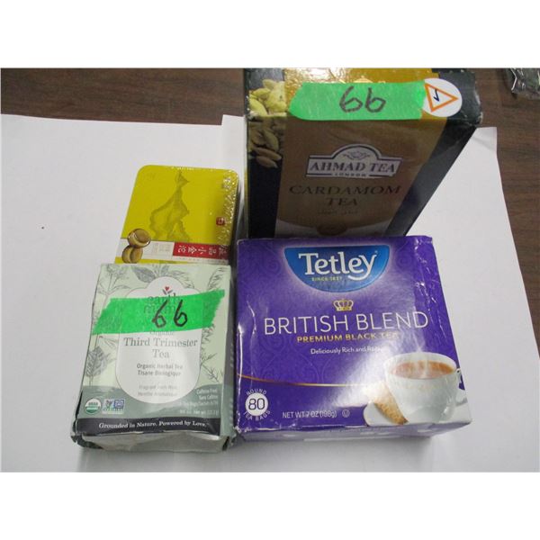 SHELF PULLS (AS IS):  4 BOXES OF ASSORTED TEAS
