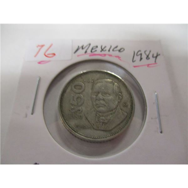 1984 MEXICO SILVER 50 PESOS