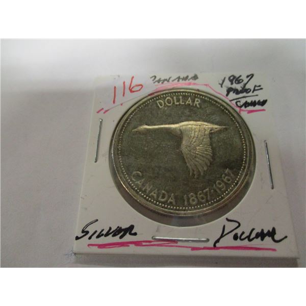 1967 PROOF CAMEO CANADA SILVER DOLLAR