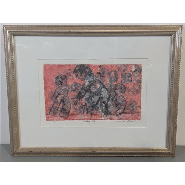 Framed & Signed Original "Paddling Pool" Pastel by Eileen Oswald