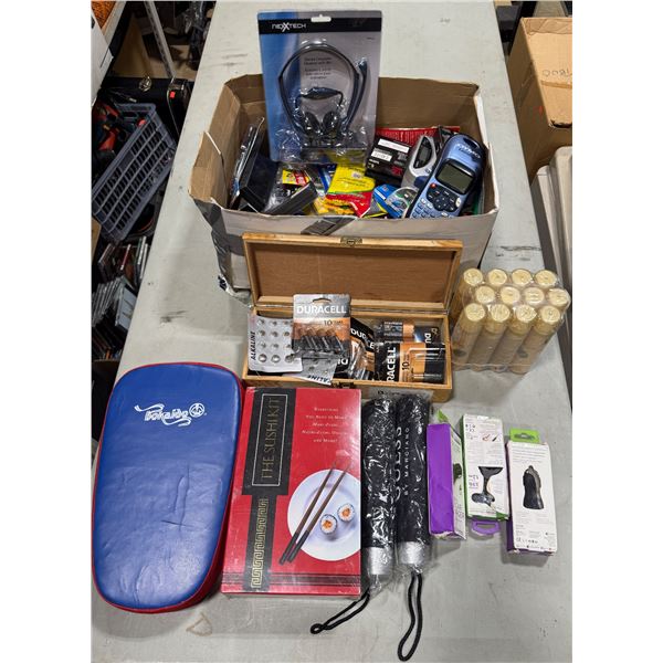 Variety Lot w/ Guess Umbrellas, The Sushi Kit, Batteries, & More