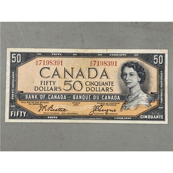1954 Bank of Canada $50 Banknote