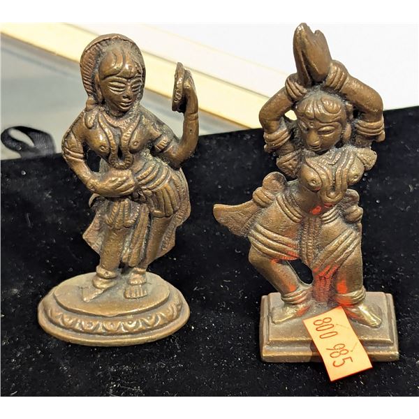 Brass Hindu Goddess Figures