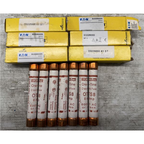Lot of (13) Misc. Eaton Bussmann & Ferraz Shawmut Fuses