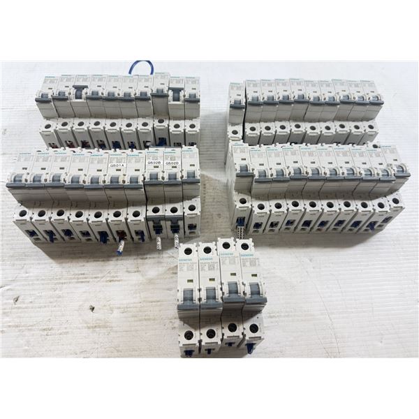 Lot of (44) Various Siemens Circuit Breakers