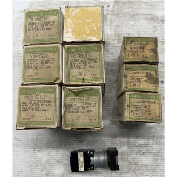 Lot of (10) Assorted General Electric Oiltight Illuminate Pushbuttons