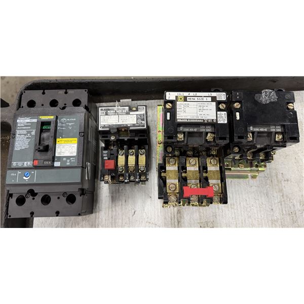 Lot of (3) Square D Circuit Breakers & Contactors