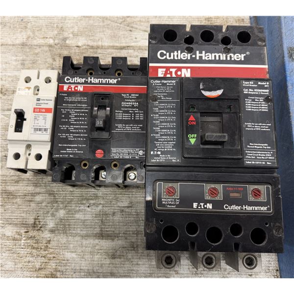 Lot of (3) Cutler-Hammer Circuit Breakers