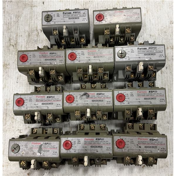 Lot of (11) Furnas #48ASB3M20 Solid-State Overload Relays
