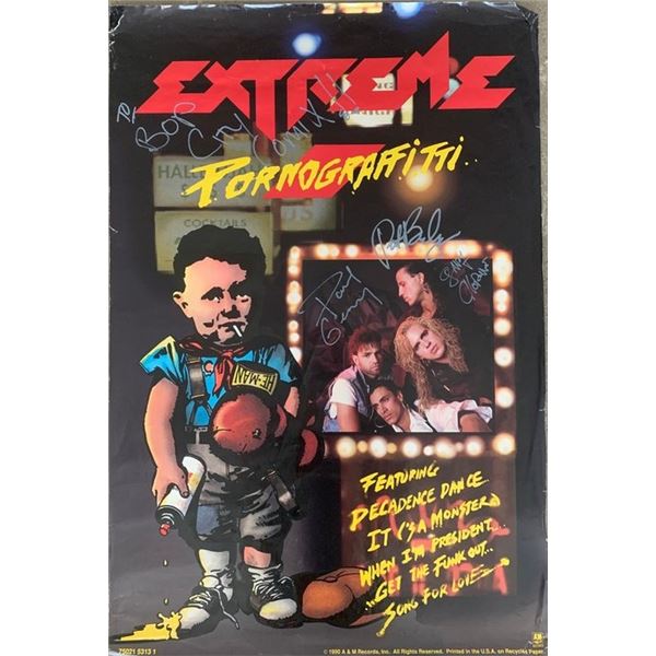 Extreme Pornograffitti signed poster