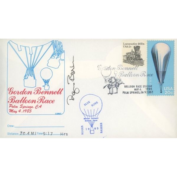 Balloon Racer Roger Barker signed cover