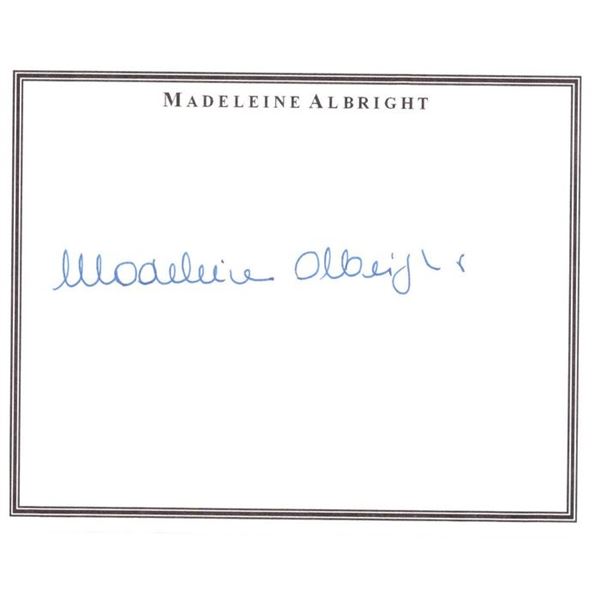 Secretary of State Madeleine Albright signature cut
