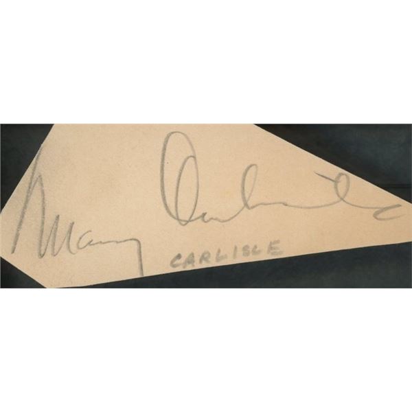 One Frightened Night Mary Carlisle signature cut