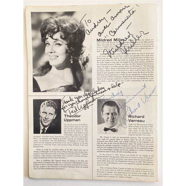 Metropolitan Opera Bizet's Carmen cast signed program