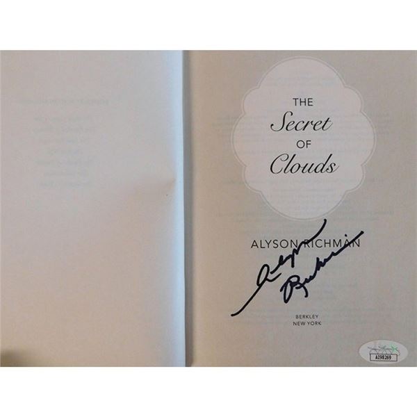 Author Alyson Richman Signed The Secret of Clouds First Edition Hardcover Book JSA Auth