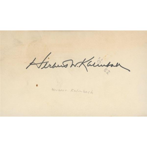 President Nixons  Attorney Herbert Kalmboch signature cut