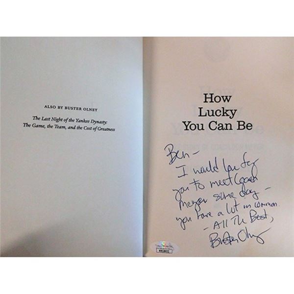 ESPN Journalist Buster Olney Signed How Lucky You Can Be Hardcover Book JSA Authenticated