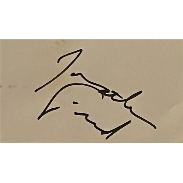 Dark Shadows Jonathan Frid Original Signature