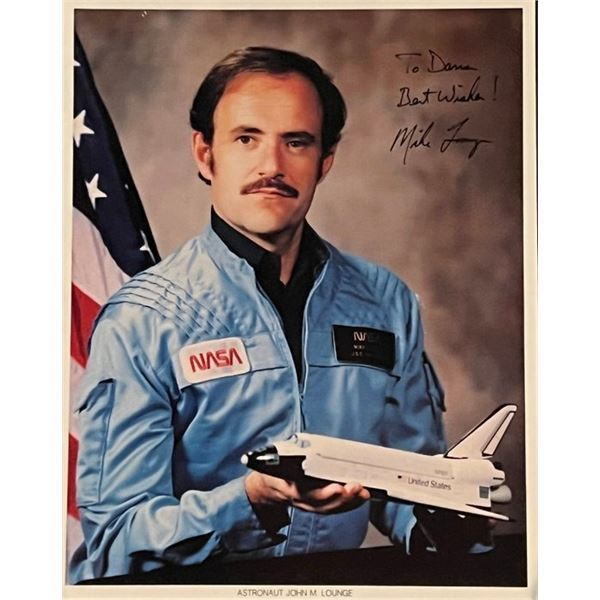 NASA Astronaut John Mike Lounge Signed Photo
