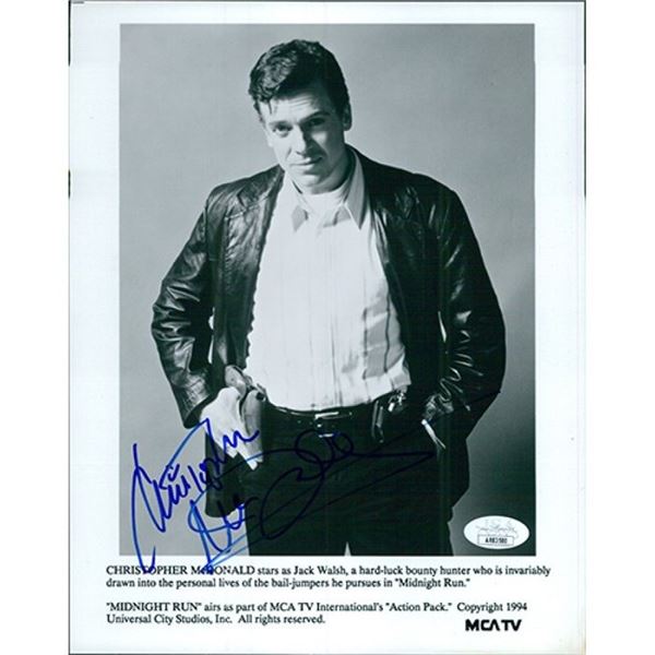 Midnight Run Christopher McDonald signed photo. JSA Authenticated