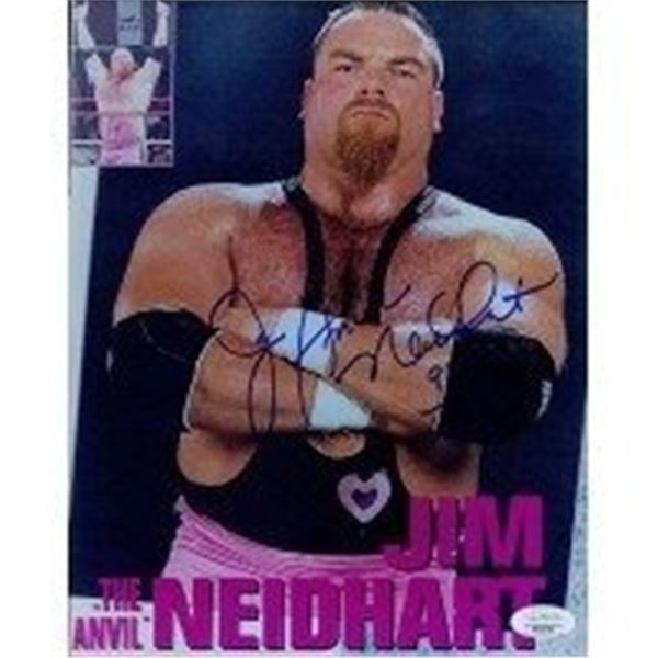 WWF WWE Jim Neidhart Signed Photo