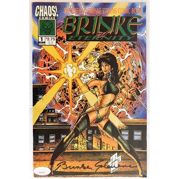 Model Brinke Stevens Signed Chaos 1994 Brinke of Eternity #1 Comic JSA Authenticated