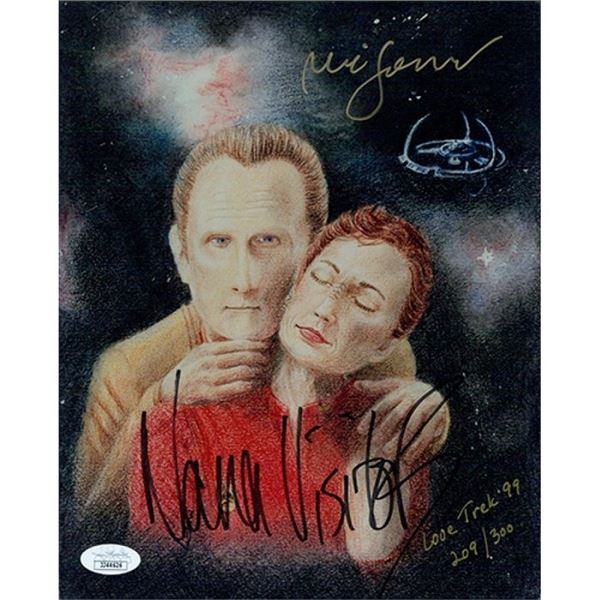 Star Trek Nana Visitor & Rene Auberjonois Signed Photo JSA Authentic