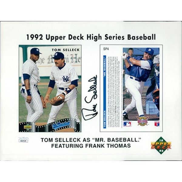 Mr. Baseball Tom Selleck Signed Promo Page JSA Authenticated