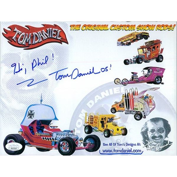 Model Car Designer Tom Daniel  Signed Photo JSA Authenticated