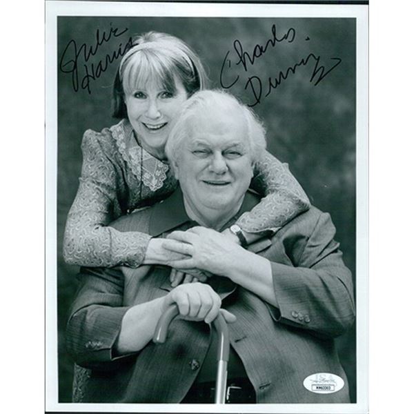The Gin Game Charles Durning Julie Harris Signed Photo JSA Authenticated