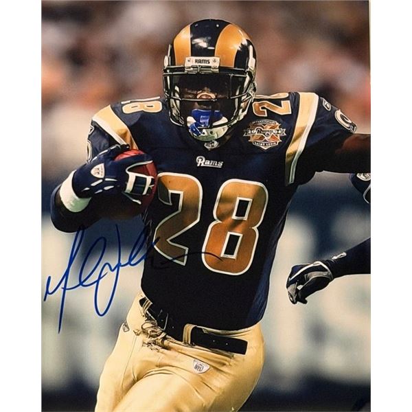 St louis Rams Marshall Faulk signed phtoo