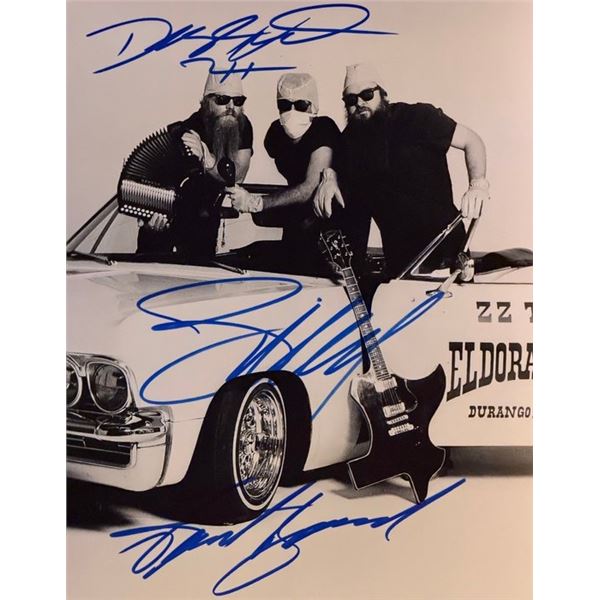 ZZ Top band signed photo