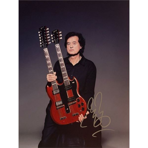 Led Zeppelin Jimmy Page signed photo