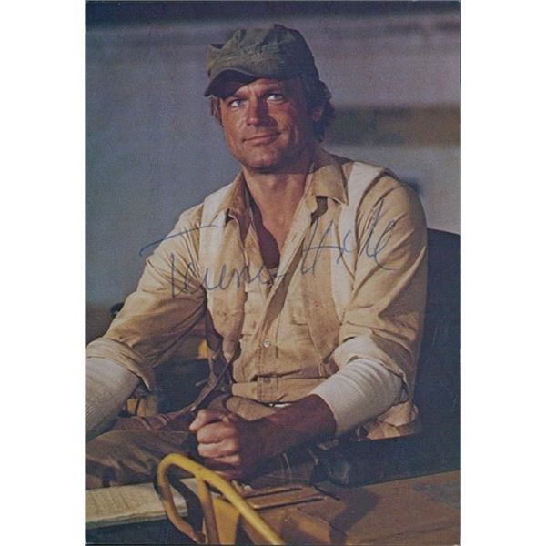 I'm for the Hippopotamus Terence Hill Signed Photo JSA Authen
