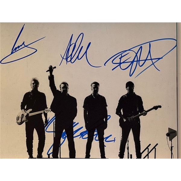 U2 band signed photo