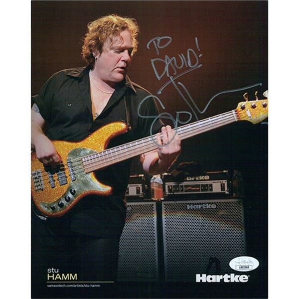 Guitarist Stuart Hamm Signed 8x10 Cardstock Promo Photo JSA Authenticated