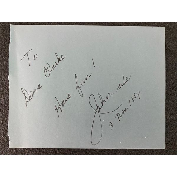 The Nutty Professor John Ales signed note