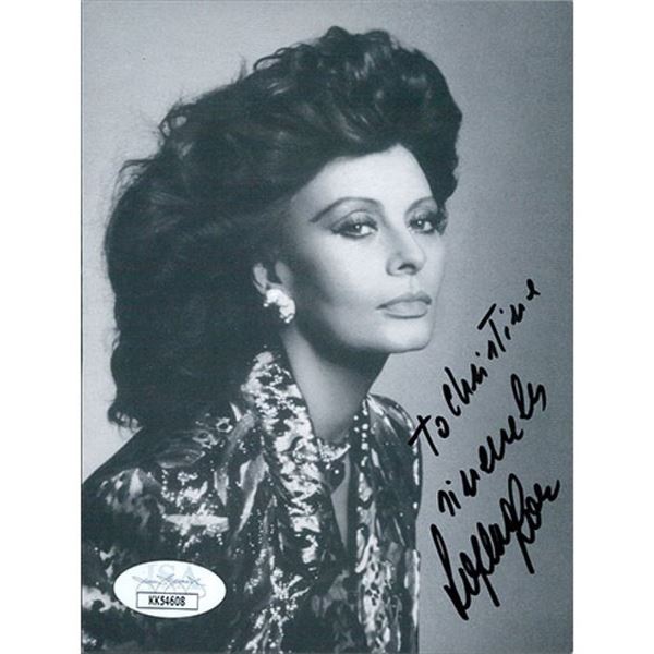 Marriage Italian Style Sophia Loren Movie Signed Photo JSA Authenticated