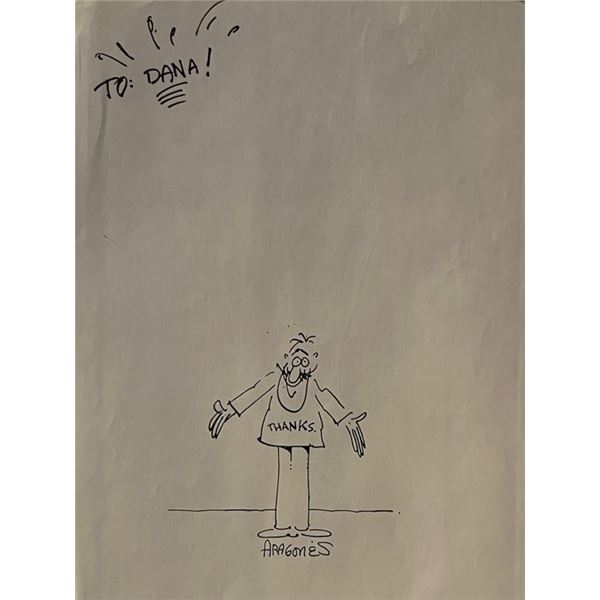 Mad Magazine Cartoonist Sergio Aragonés Signed Sketch