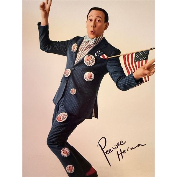Pee Wee Herman signed photo