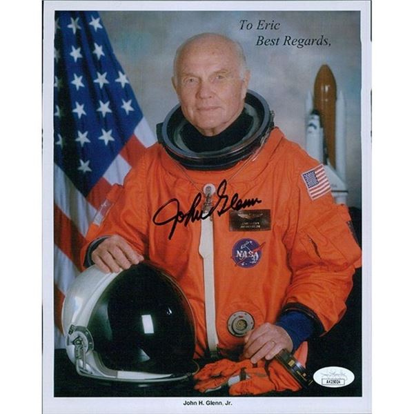 Moonwalker John Glenn Signed Photo JSA