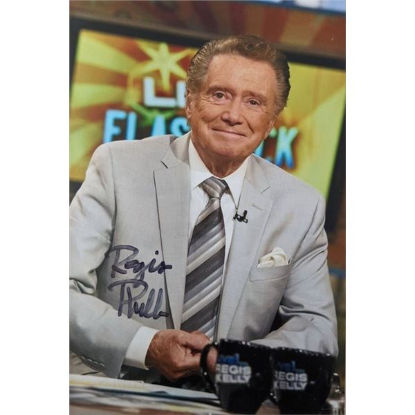 Talk Show Host Regis Philbin signed photo card
